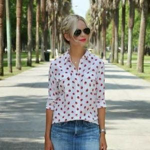 AEO Distressed Light Denim Mini Skirt